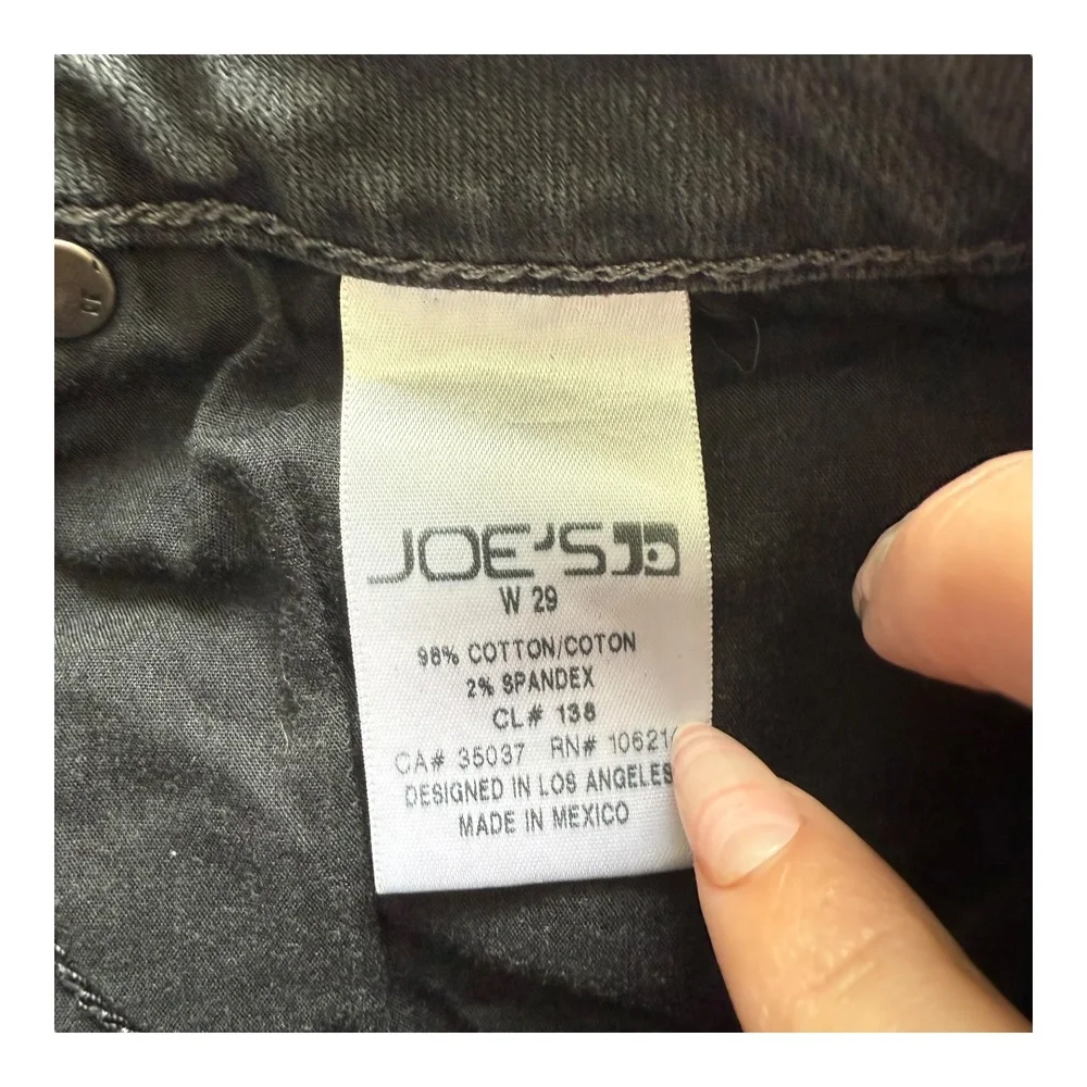 Joe's Jeans Charcoal Gray Distressed Hem Lisbeth Wash Cut Off Shorts Womens W 29